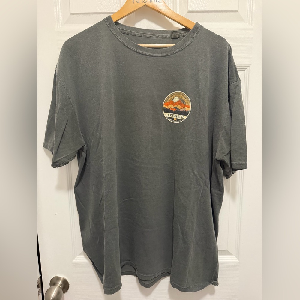 Gray Lake Placid Graphic T-Shirt